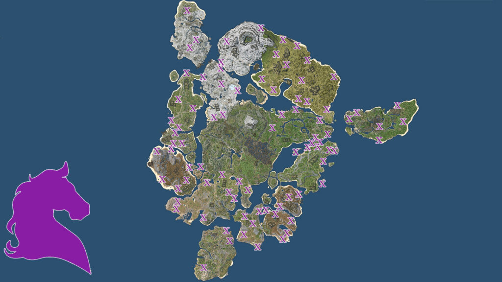 Horse spawn locations map